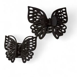 Black Butterfly Hair Clips